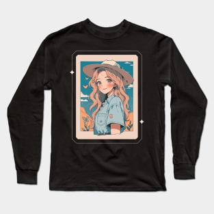 Powerful girl cowboy Long Sleeve T-Shirt